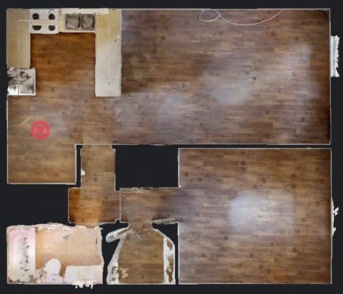 Floor plan for 1 bed, 1 bath, 800 sqft